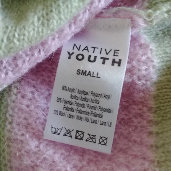 Pastel Striped Knit Sleeveless Sweater Vest - Green & Pink - Picture 13 of 16